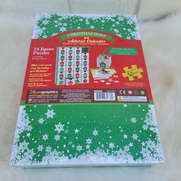 Christmas Dogs Holiday Advent Calendar, 24 Jigsaw Puzzles - Picture 2 of 2